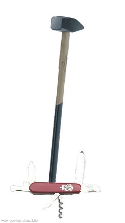Taschenmesser&nbsp;mit&nbsp;Vorschlaghammer